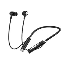 Wireless Magnetic Neckband Bluetooth Sport Earphones with Microphone Black